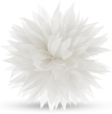 White silk petals shape this 5.1 inch floral clip, fitted with a dual back for wearing in hair or pinned on fabric.