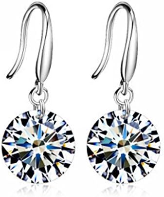 Stems of 925 sterling silver drop into faceted cubic zirconia clusters that catch room light as you move.