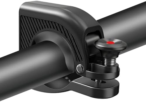 We shaped this black aluminum alloy bell with a low profile casing to ring clearly at 90 decibels without cluttering bars.